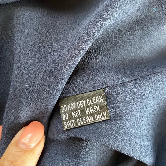 Linda Allard Ellen Tracy Silk Beaded Mini Dress Size 12 Blue Embellished RT $915 - Picture 12 of 13